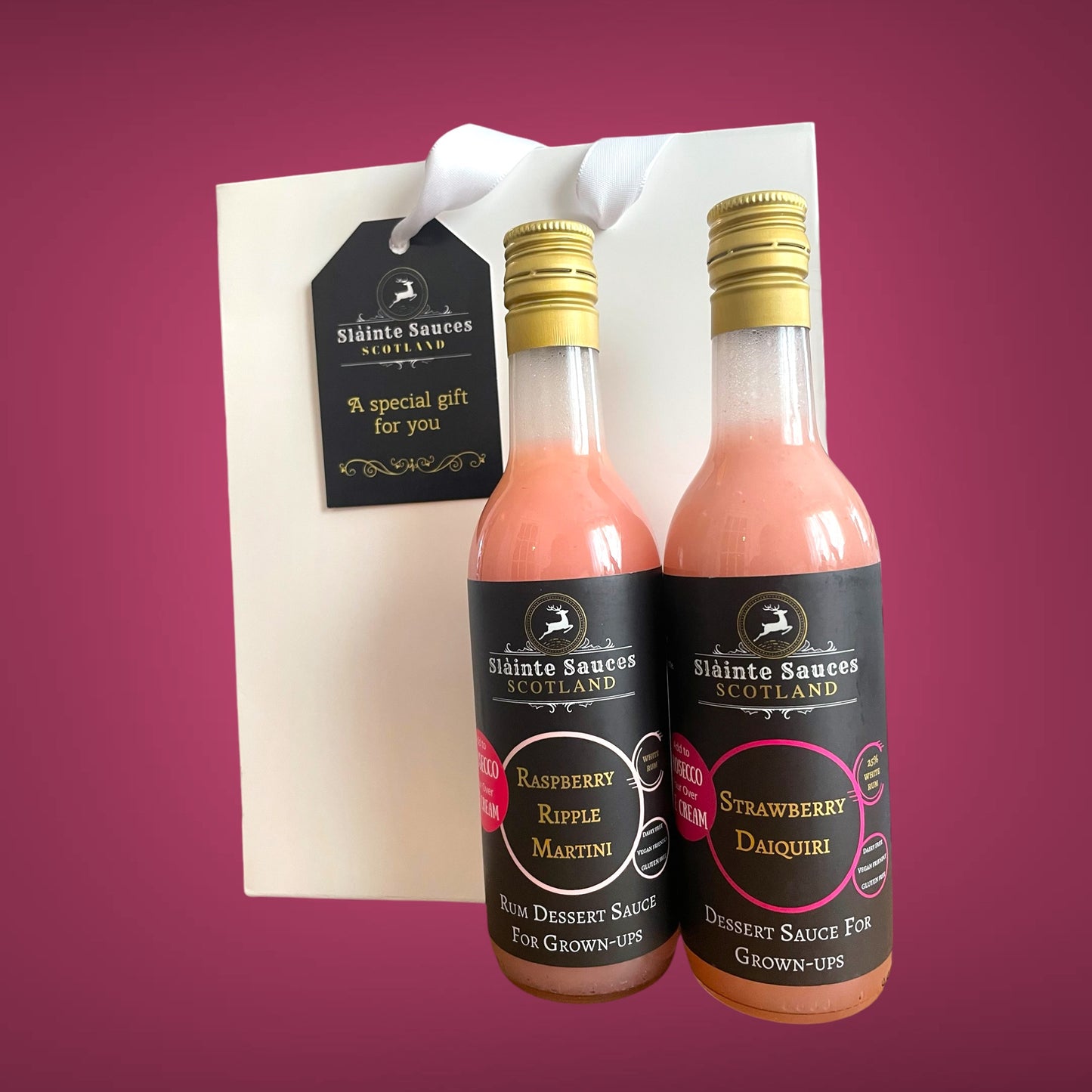 Gift of 2 pink boozy dessert & cocktail mixer