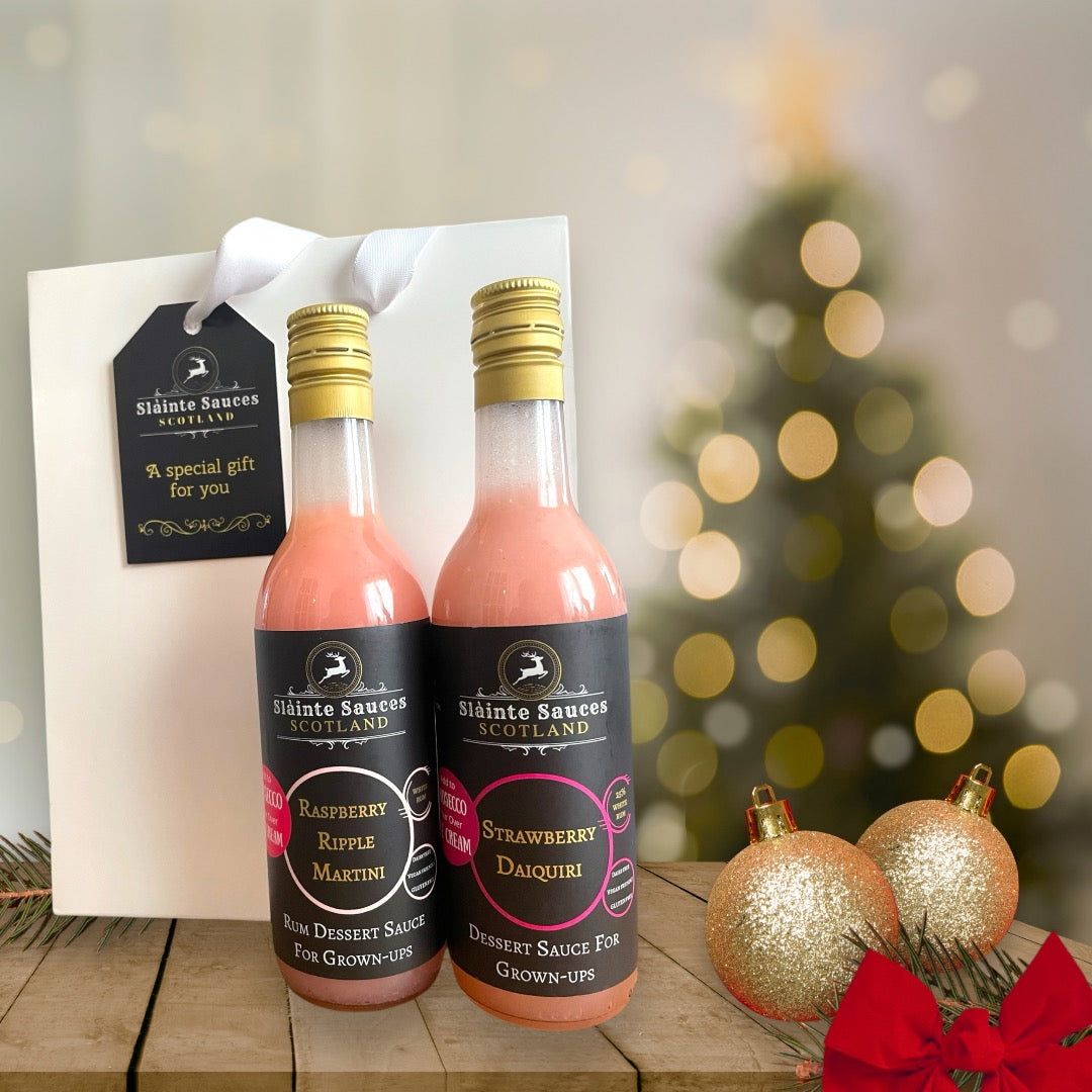 Gift of 2 pink boozy dessert & cocktail mixer