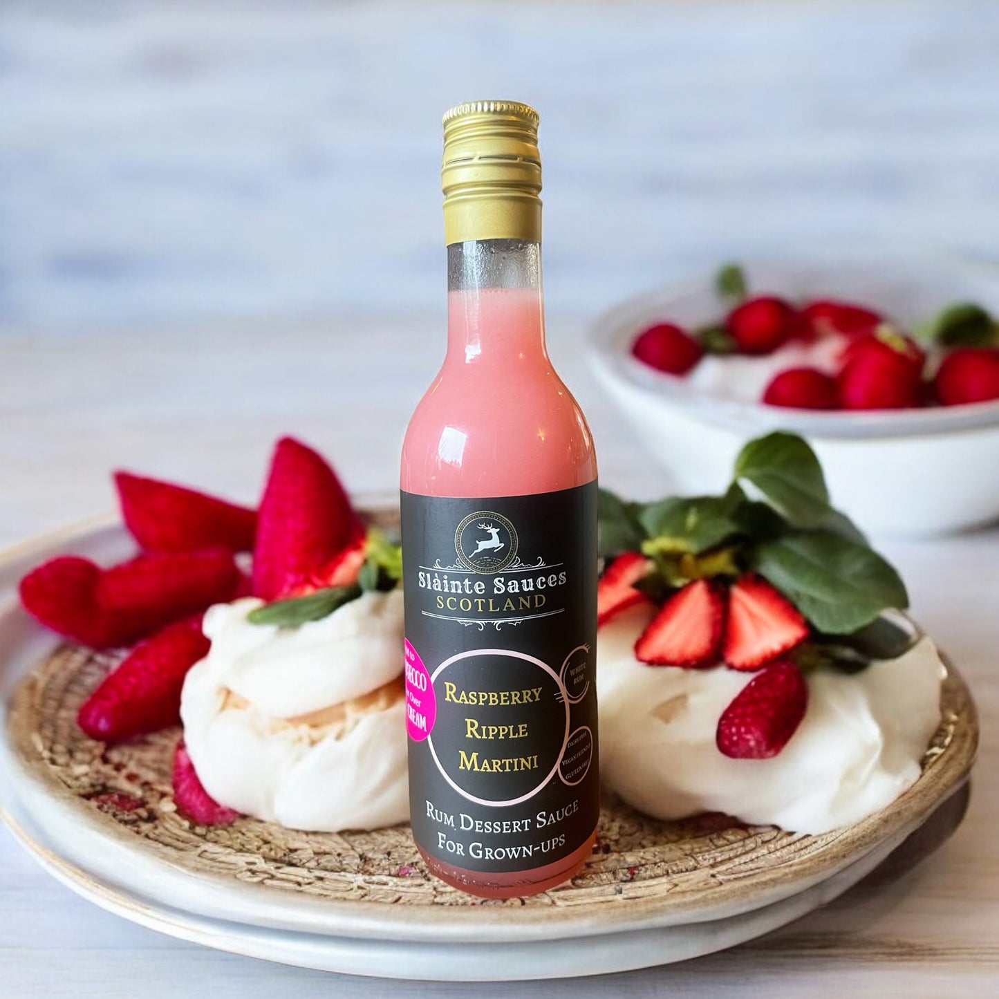 Cocktail inspired dessert sauce Gift Set - Raspberry Ripple Martini & Strawberry Daiquiri